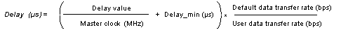 Formula for calculating the delay
